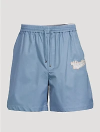 Cotton Shorts With Patch