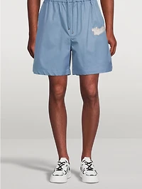 Cotton Shorts With Patch