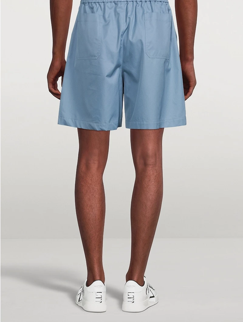 Cotton Shorts With Patch