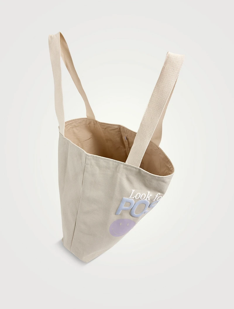 Smiley® Something Positive Canvas Tote Bag
