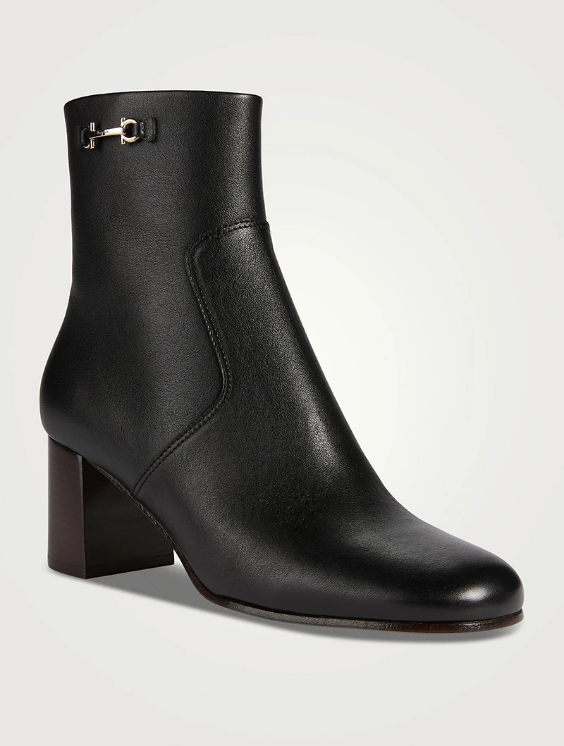 Otello Gancini Leather Ankle Boots