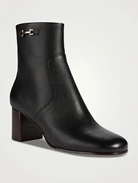 Otello Gancini Leather Ankle Boots