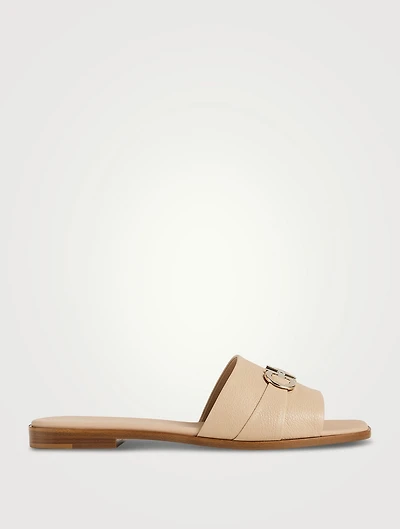 Leather Slide Sandals