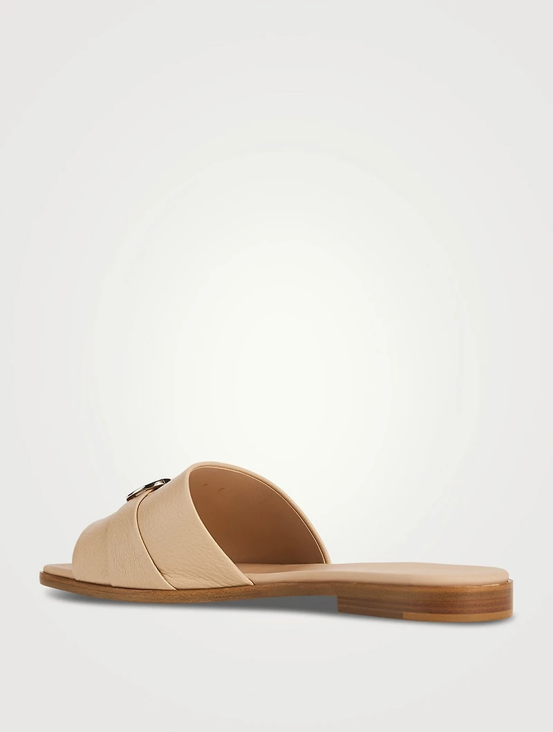 Leather Slide Sandals