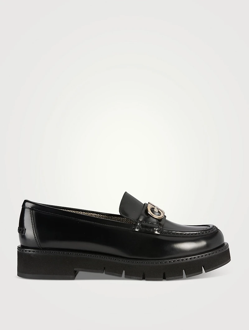 Gancini Leather Loafers