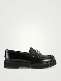 Gancini Leather Loafers