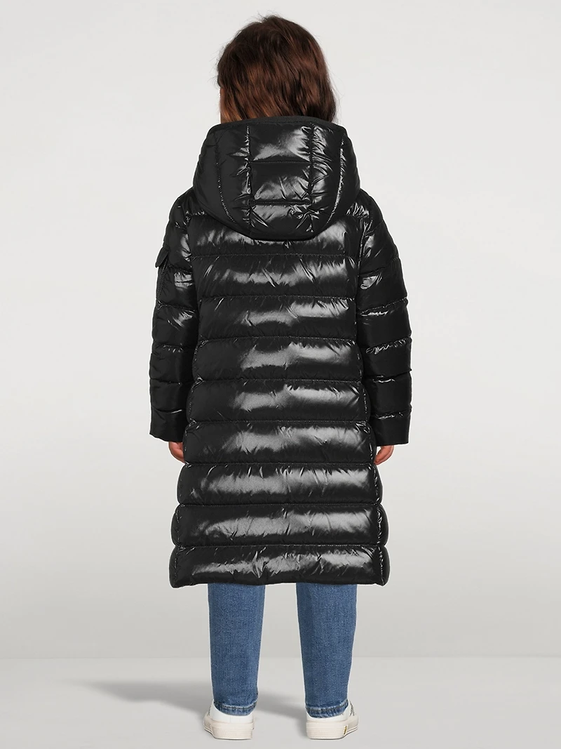 Moka Long Down Jacket With Hood