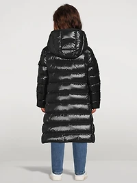 Moka Long Down Jacket With Hood