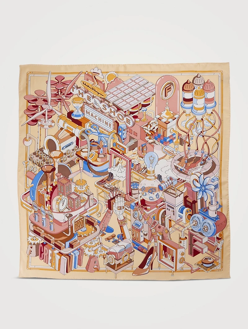 Silk Scarf In Manovia Print