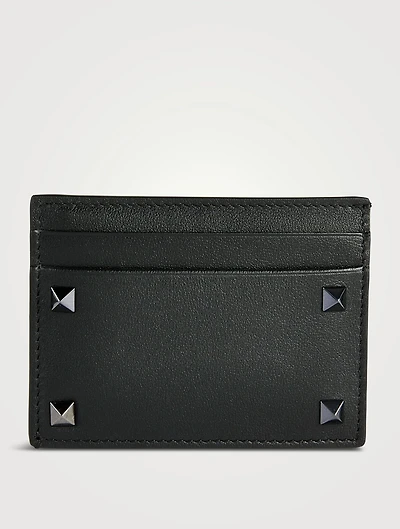 Rockstud Leather Card Holder