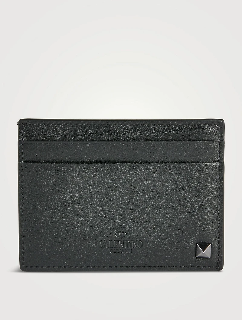Rockstud Leather Card Holder