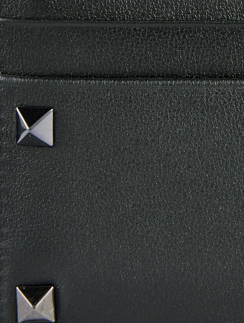 Rockstud Leather Card Holder