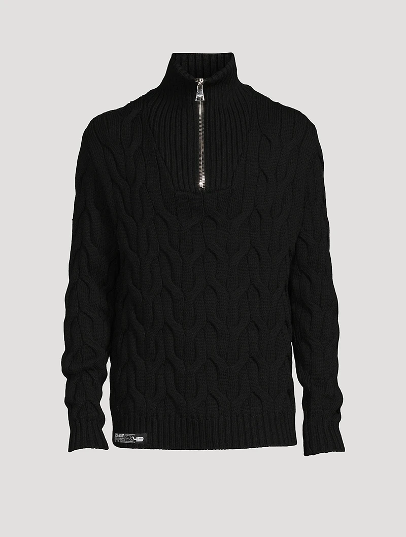 Wool And Nylon Chunky Sweater