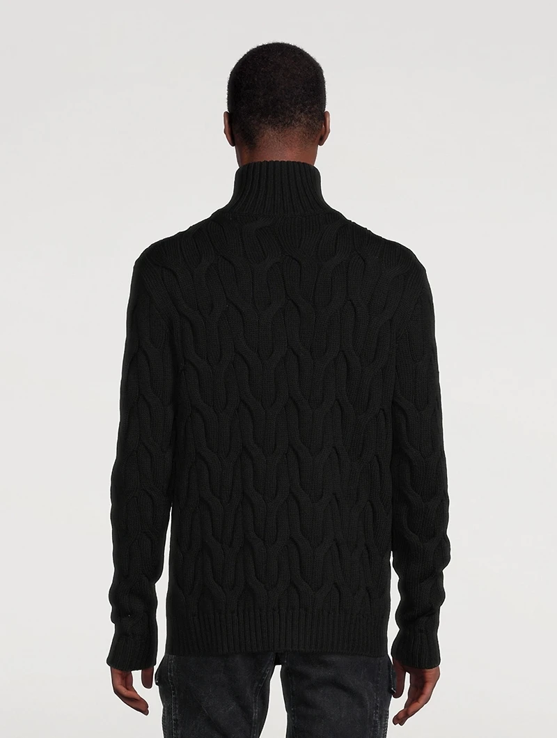 Wool And Nylon Chunky Sweater