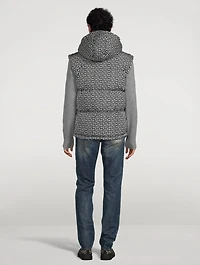 Nylon Quilted Vest Maxi Monogram Print