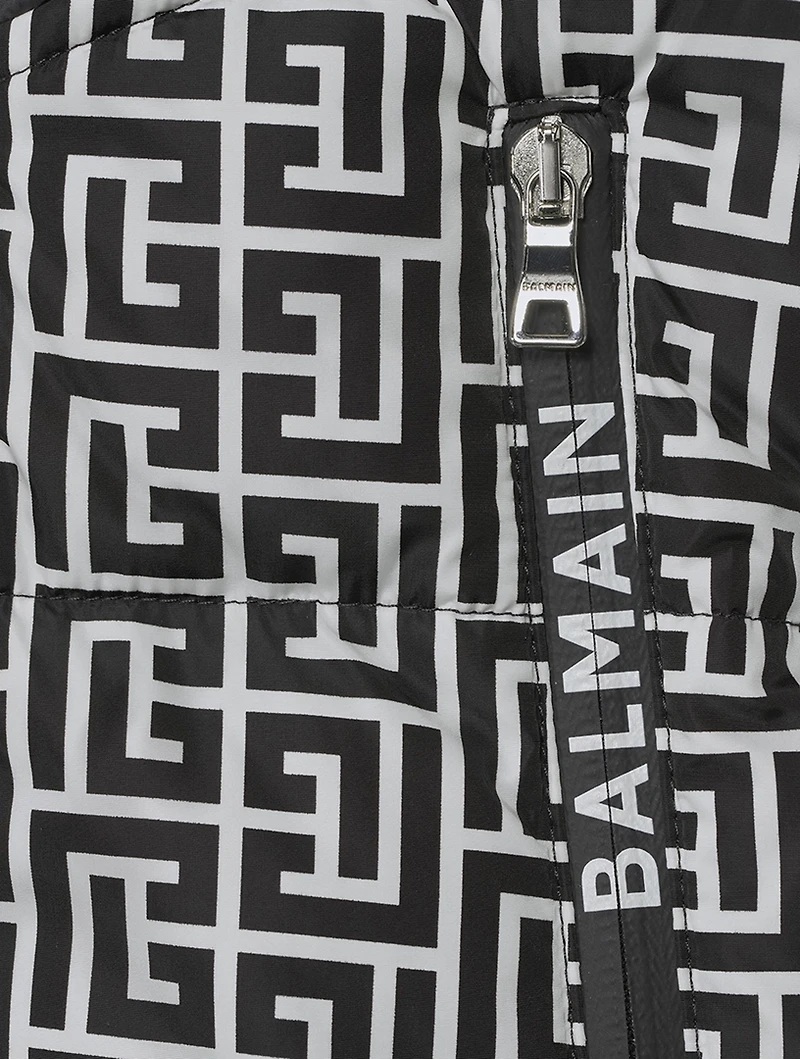 Nylon Quilted Vest Maxi Monogram Print