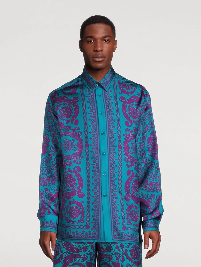 Barocco Silhouette Silk Shirt