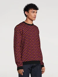 Greca Wool Jacquard Sweater