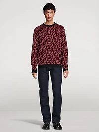Greca Wool Jacquard Sweater