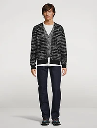 Wool Checked Cardigan