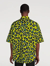 Cotton Shirt Daisy Leopard Print