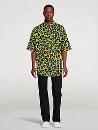 Cotton Shirt Daisy Leopard Print