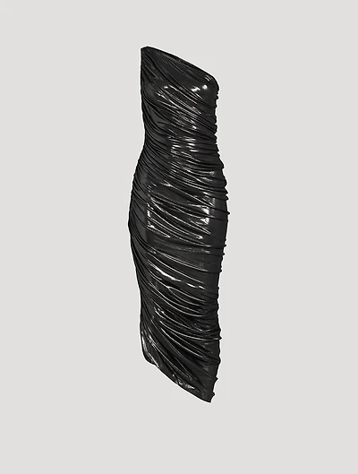 Diana One-Shoulder Lamé Gown