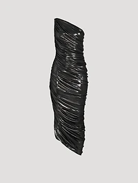 Diana One-Shoulder Lamé Gown