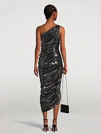 Diana One-Shoulder Lamé Gown