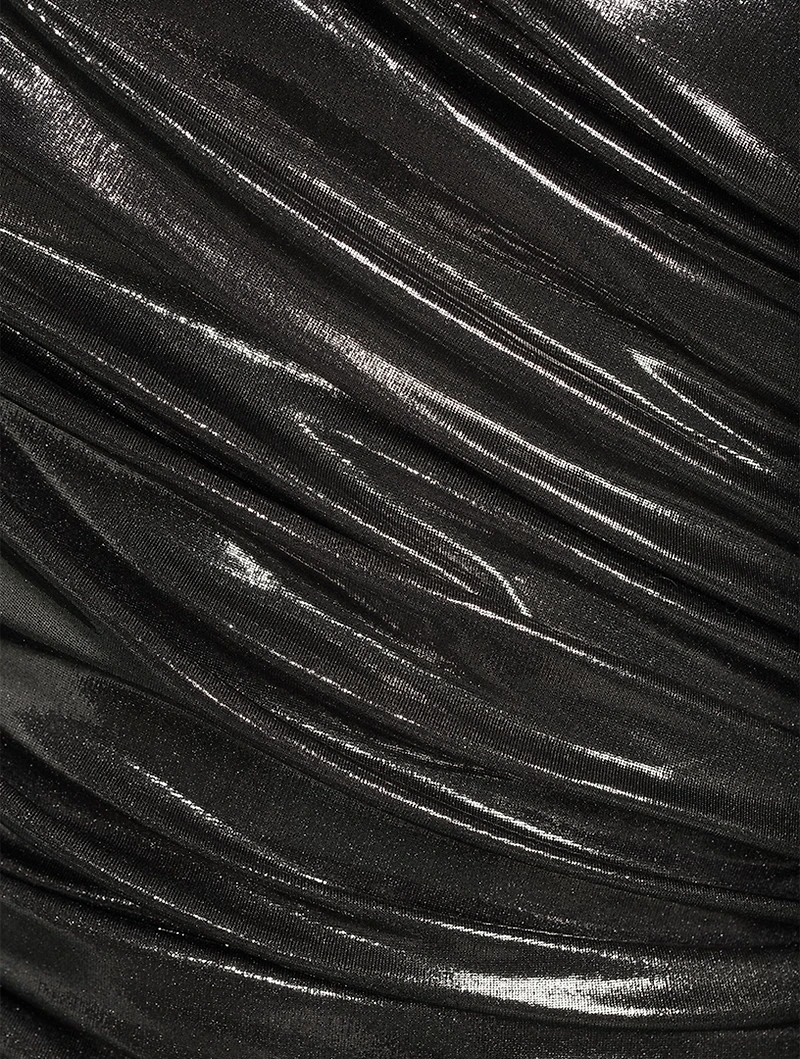Diana One-Shoulder Lamé Gown