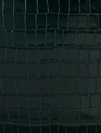 Glossy Leather Sling Backpack In Croc Print