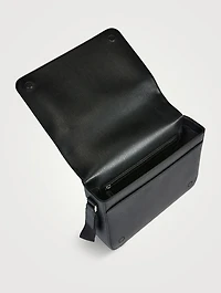 Gancini Leather Messenger Bag