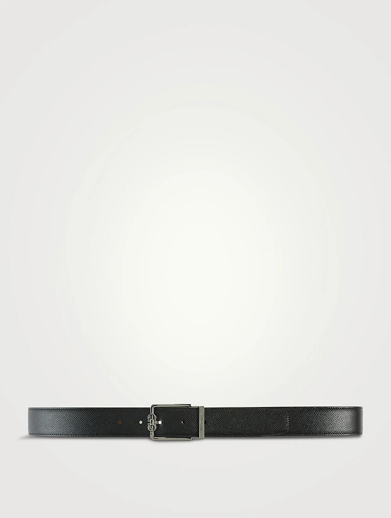 Adjustable Reversible Leather Belt