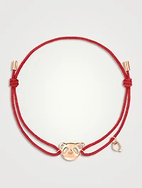 Bo Bo 18K Rose Gold String Bracelet With Diamond