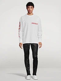 Patent Film Slim-Fit Pants