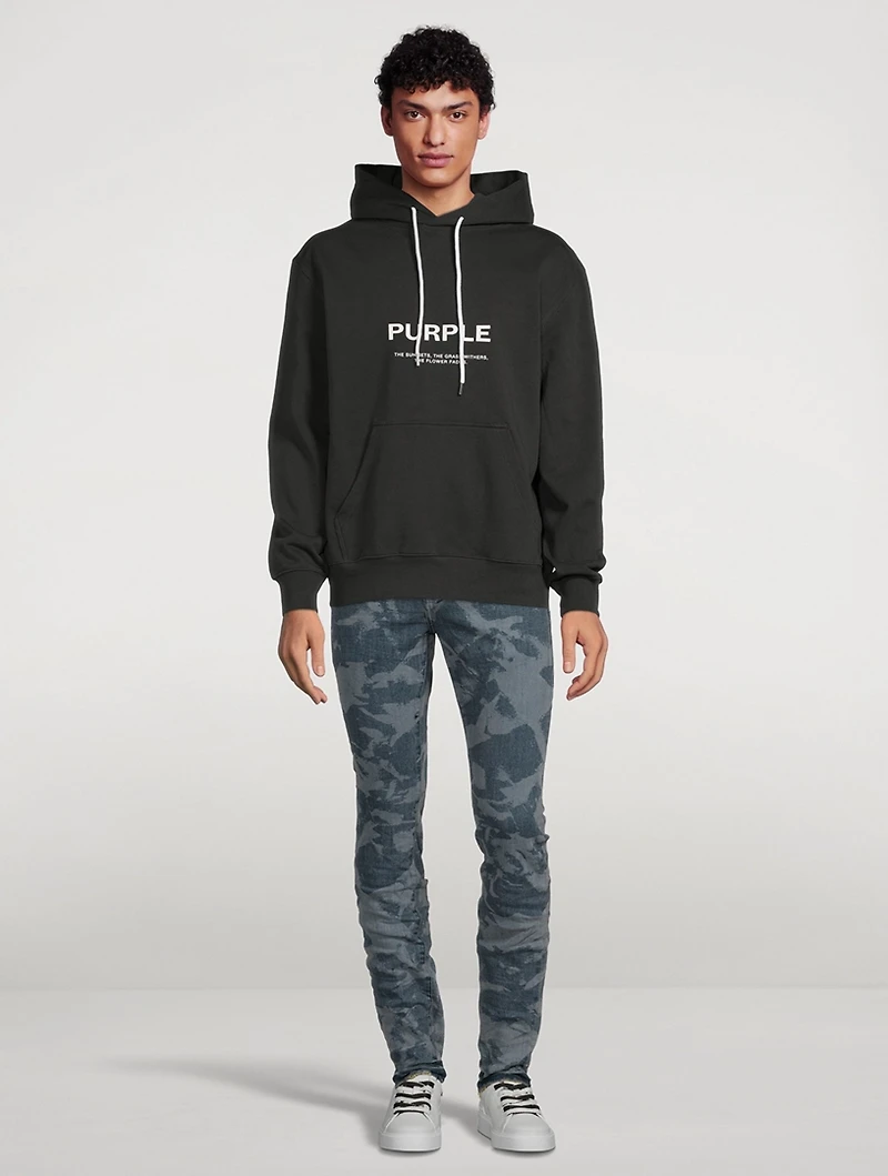 Laser Wrinkled Indigo Slim-Fit Jeans