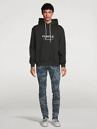 Laser Wrinkled Indigo Slim-Fit Jeans