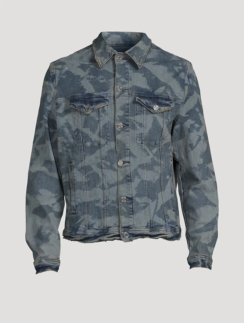 Laser Wrinkled Denim Jacket