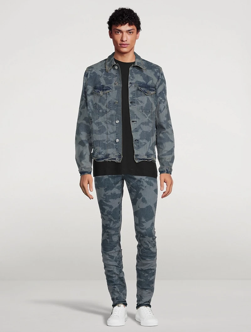 Laser Wrinkled Denim Jacket