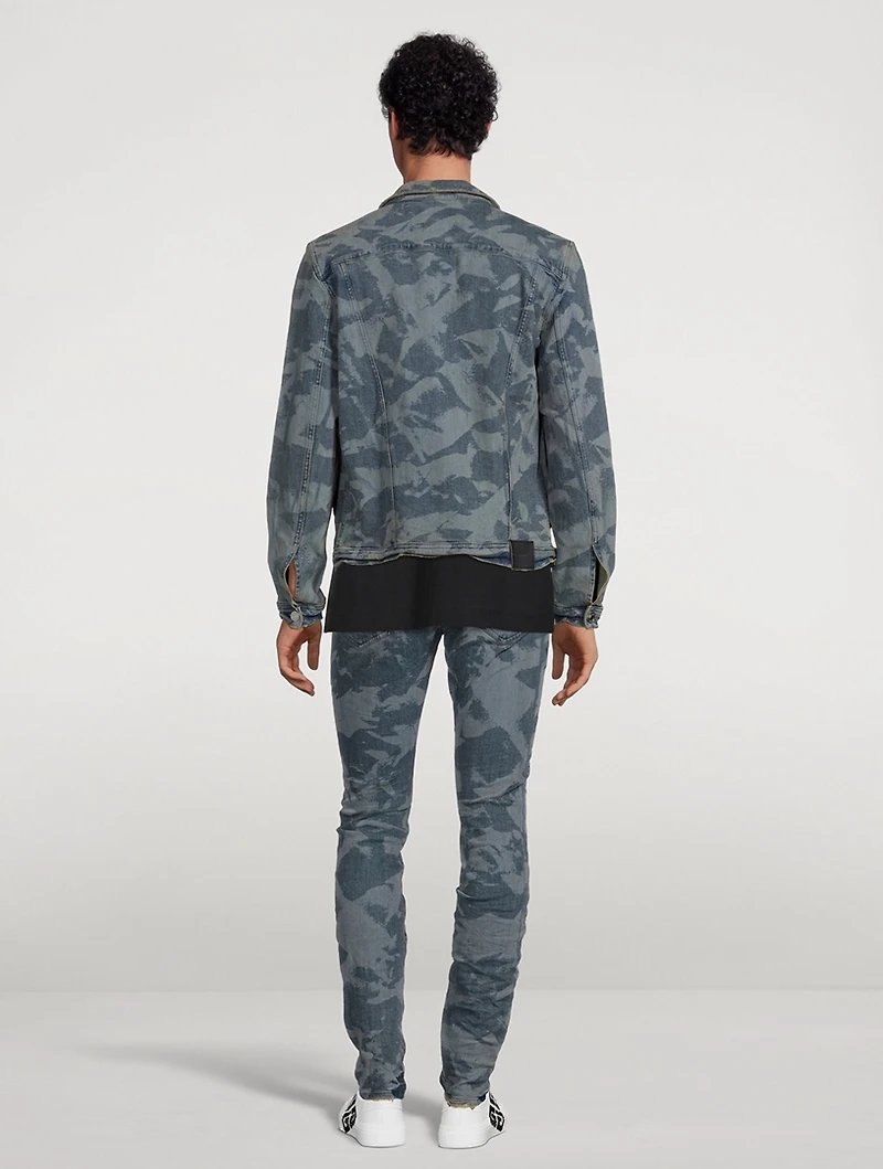 Laser Wrinkled Denim Jacket