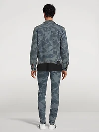 Laser Wrinkled Denim Jacket