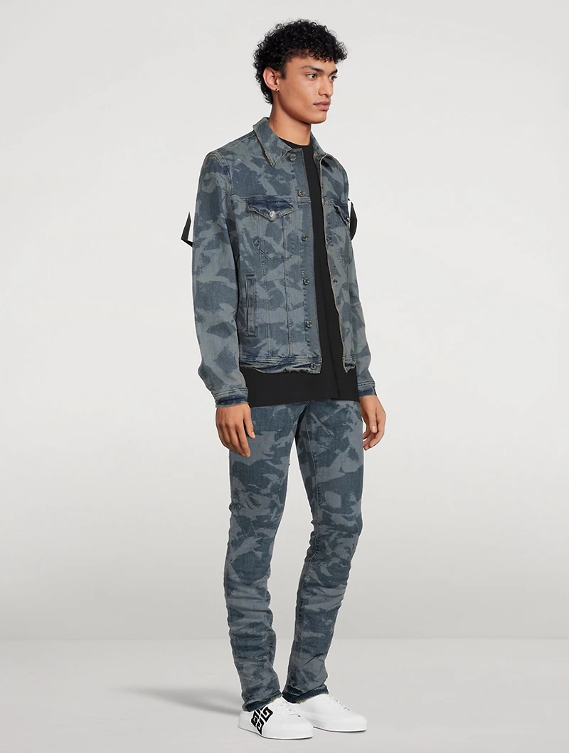 Laser Wrinkled Denim Jacket