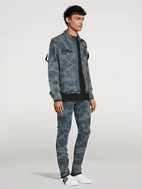 Laser Wrinkled Denim Jacket