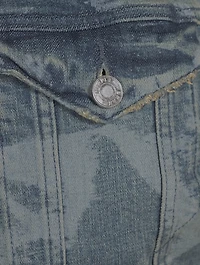 Laser Wrinkled Denim Jacket