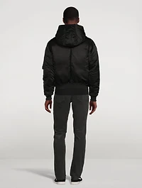 Down Bomber Jacket With Hood