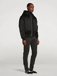 Down Bomber Jacket With Hood