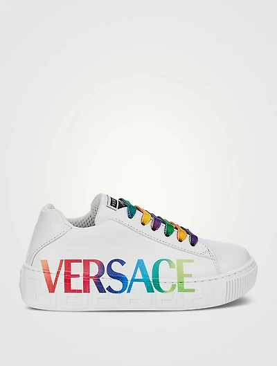 Rainbow Leather Logo Sneakers