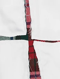 Cotton Shirt With Tartan Inlay