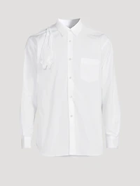 Cotton Shirt With Bear Applique
