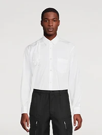 Cotton Shirt With Bear Applique
